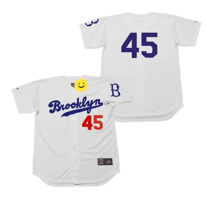 Wholesale Men Brooklyn 36 DON NEWCOMBE 39 ROY CAMPANELLA 42 JACKIE ROBINSON  45 PODRES 53 DON DRYSDALE Throwback baseball jersey Stitched From  m.