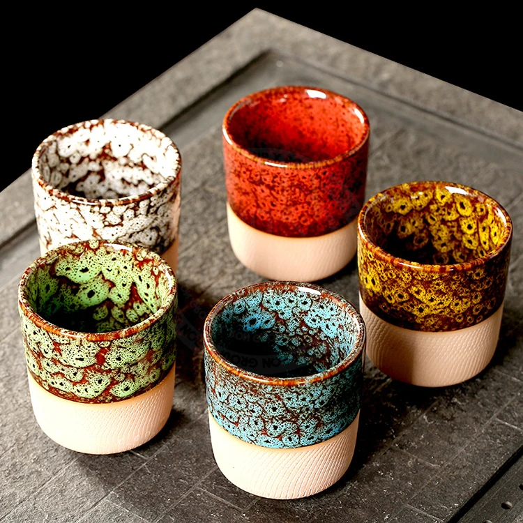 Good quality cheap price personalized vintage color stoneware 180ml ceramic cups