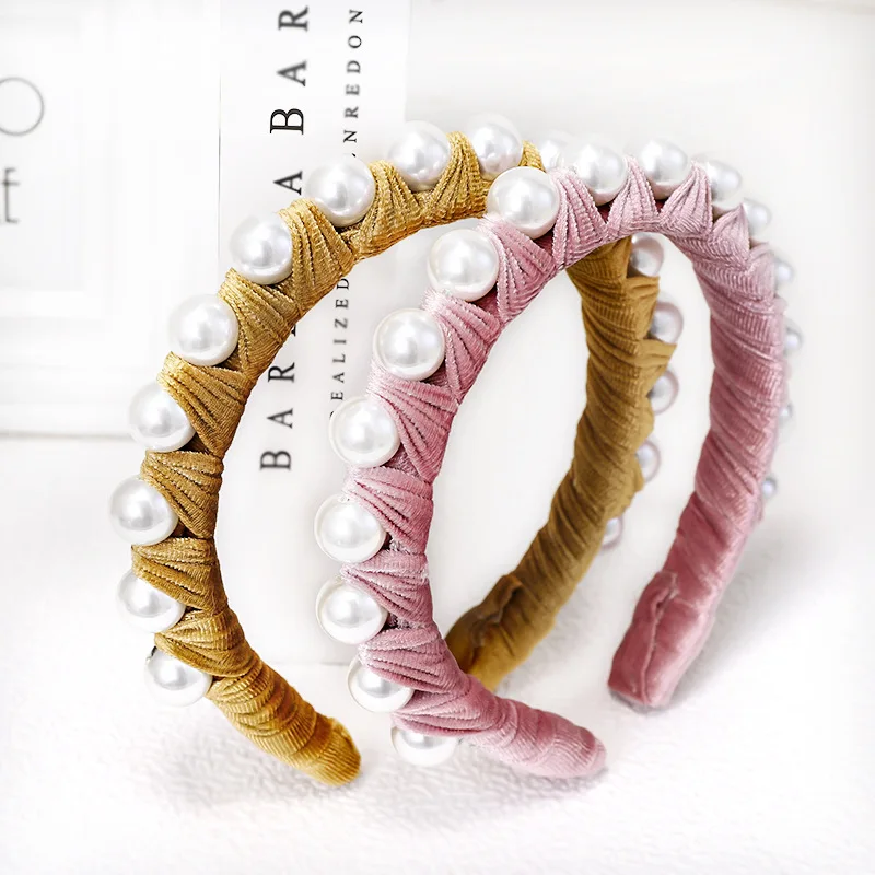 Wholesale Luxury Pearl Knot Jewelled Headbands for Women