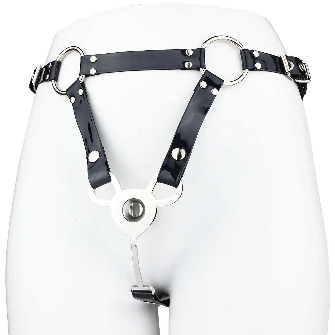 FRRK New Piercing Cock Cage with Three Sizes Waist Belt Urinal Cock Cage for Men Gay Sissy