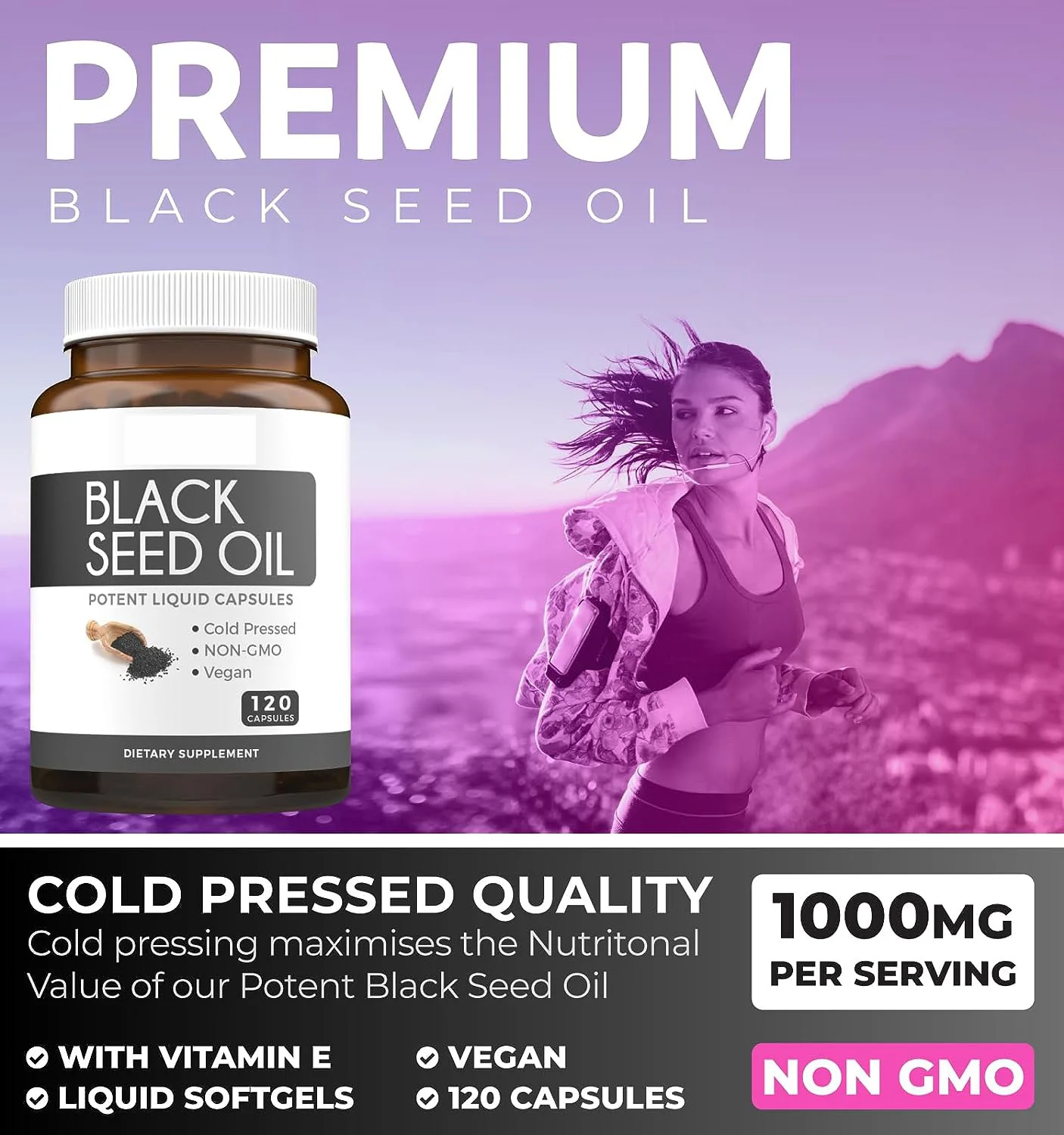 Oem Black Cumin Seed Oil Softgel Capsules Black Seed Oil - 120 Softgel