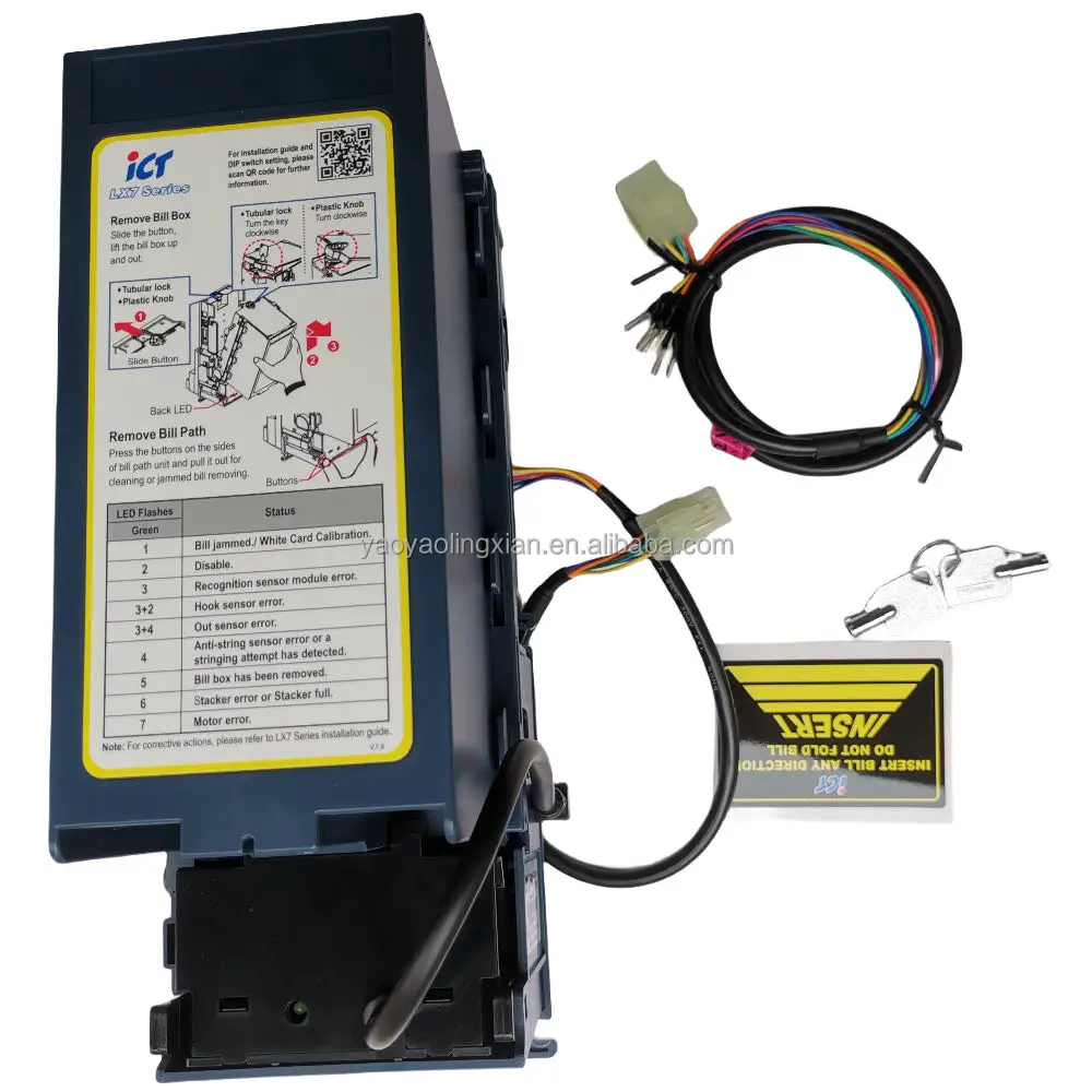 ICT LX7 Bill Acceptor for Coin Pusher Game Machines | Ideal Coin