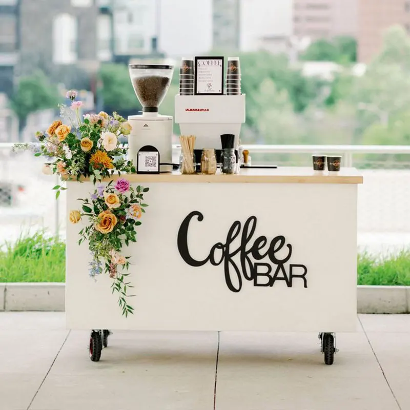 Custom Made Foldable Candy Cart Candy Table Bar Cart Drink Snack Coffee Cart for Sale