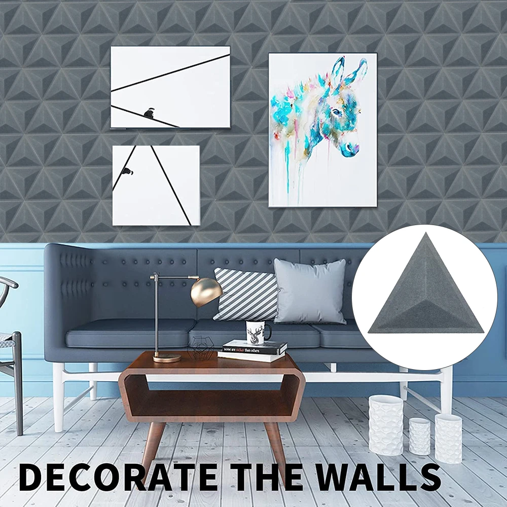 Triangles Acoustic Panel Wall Panels Peel Stick Polyester Fiber 3d ...