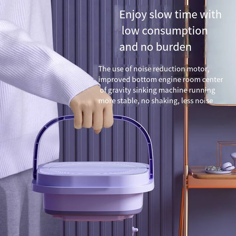 Wholesale Portable Washing Machine and Spin Dryer Travel Mini Foldable Cloth Washer for aperçu 3