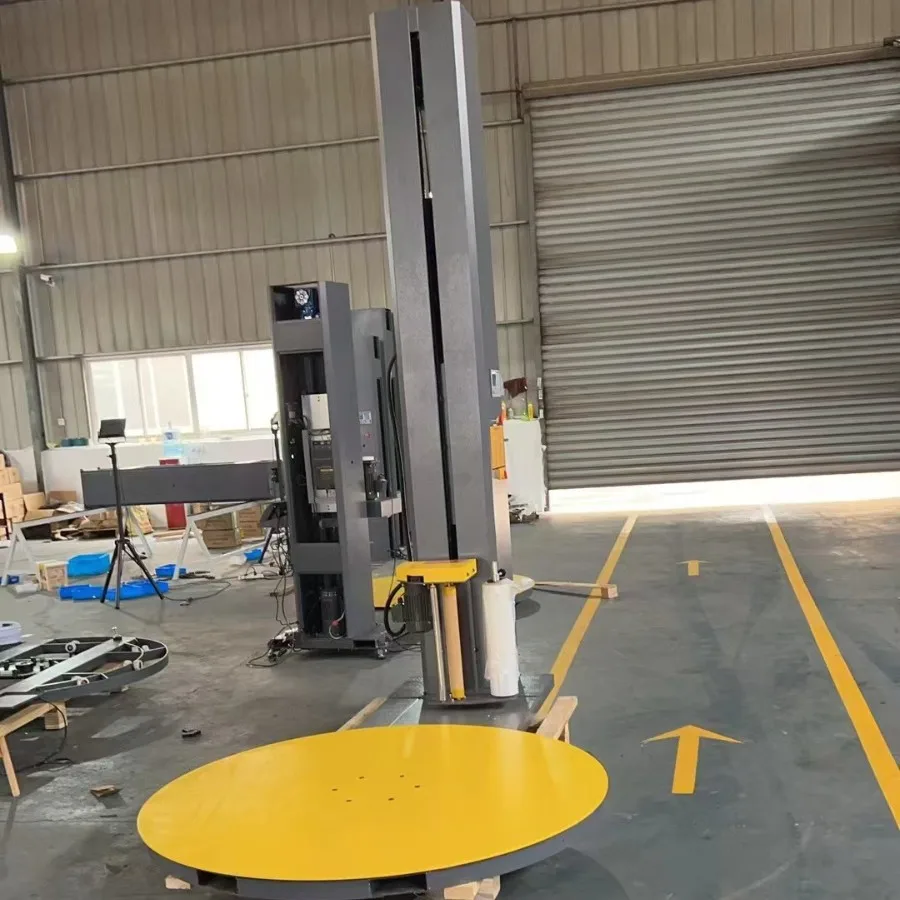 Automatic Film Packing Ring Wrappers Pallet Turning Table Stretch Starch Wrapping Packing Machine