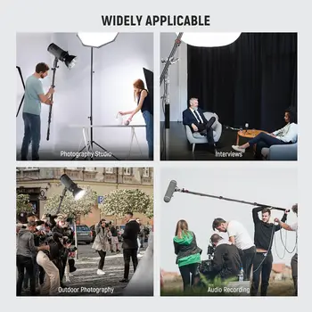 NEEWER 7.5ft/230cm Boom Pole Stand Portable Telescopic Aluminum Handheld Light Stand product image