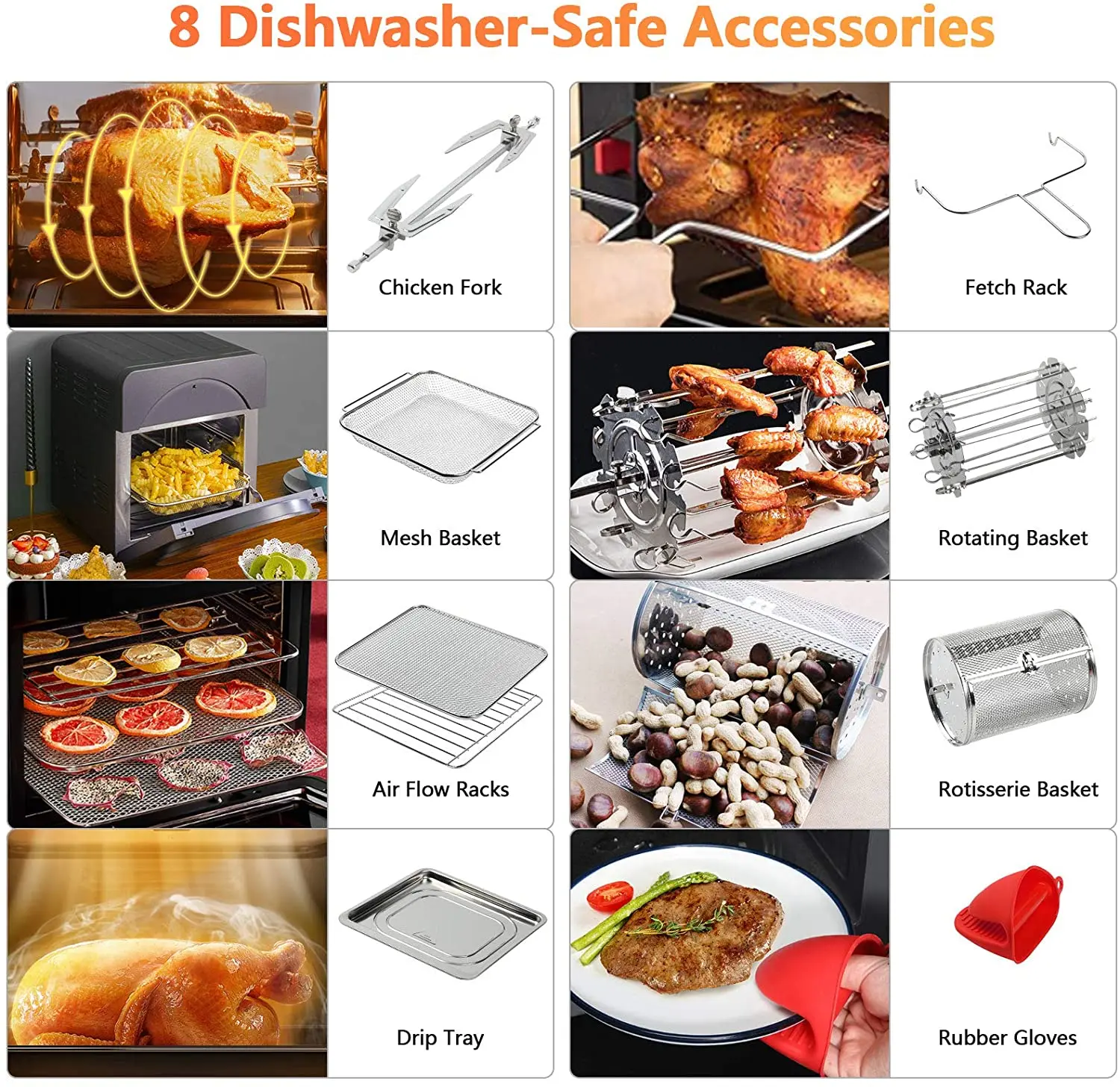 14l Double Heating Element Air Fryer Oven Without Oil As Seen On Tv