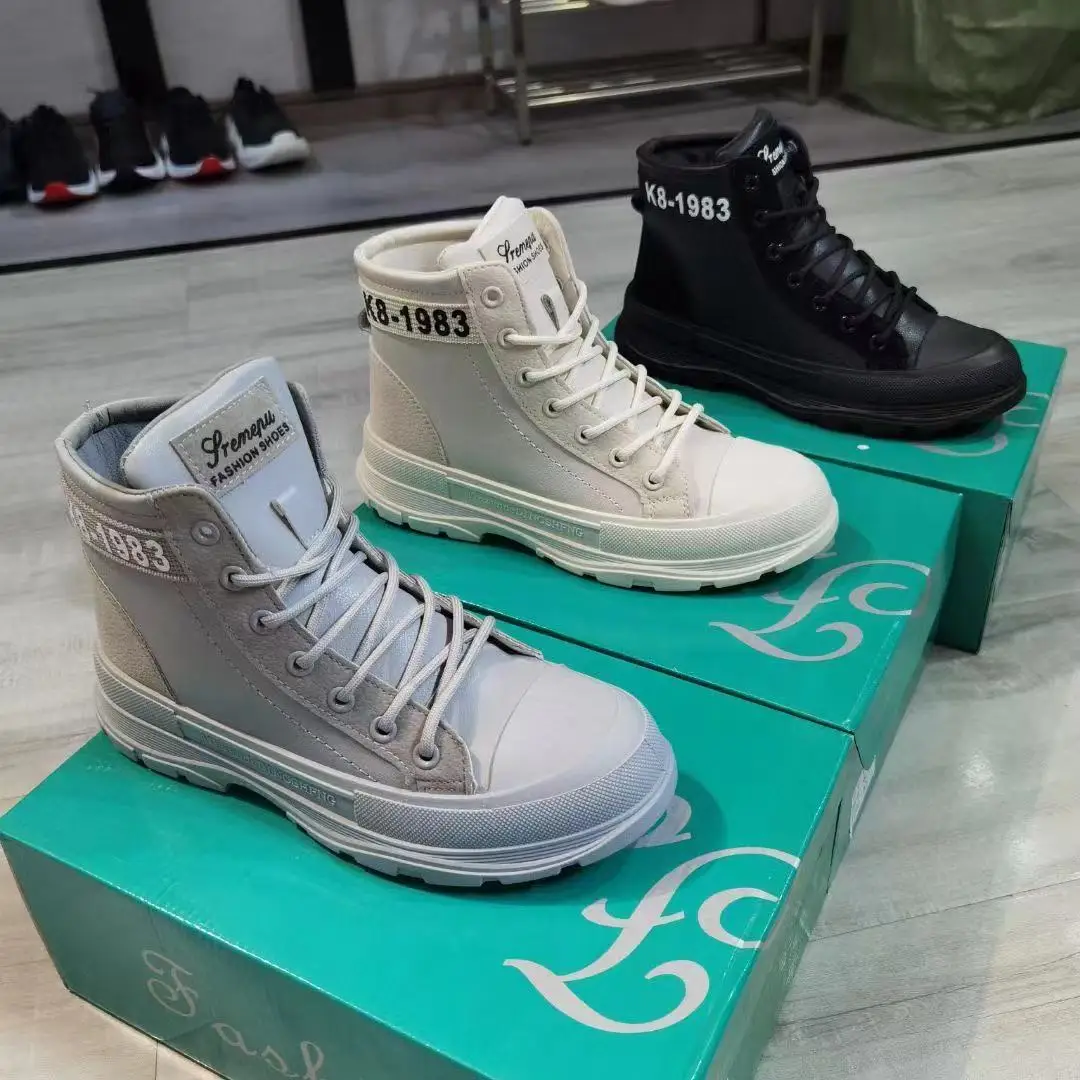 Botas Martin de estilo británico Lona Femenina Zapatos de tacón alto Botas  de motocicleta de fondo grueso comprar a buen precio — entrega gratuita,  reseñas reales con fotos — Joom