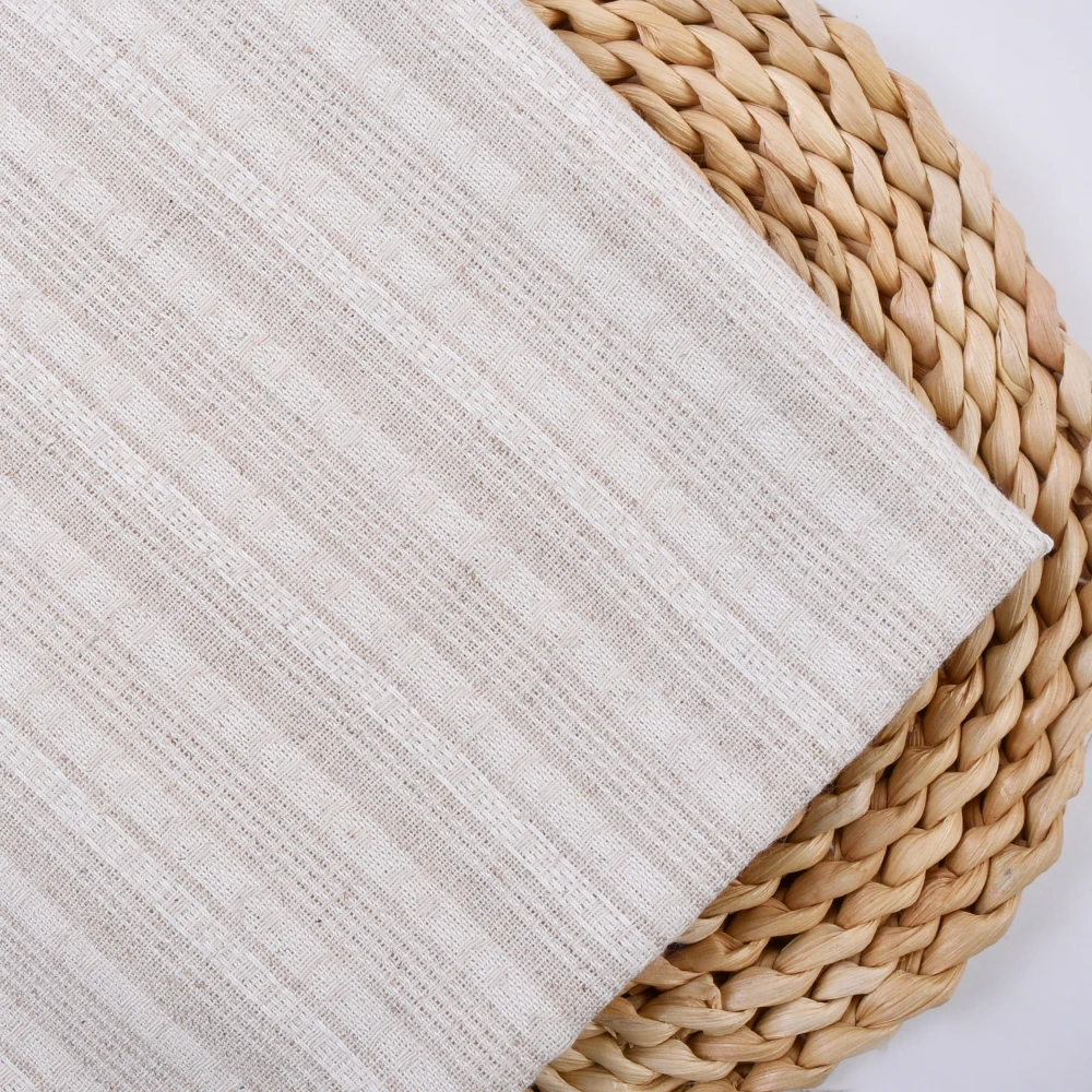 product high quality viscose linen rayon yarn dyed strip fabric woven fabric for  dress clothing-4