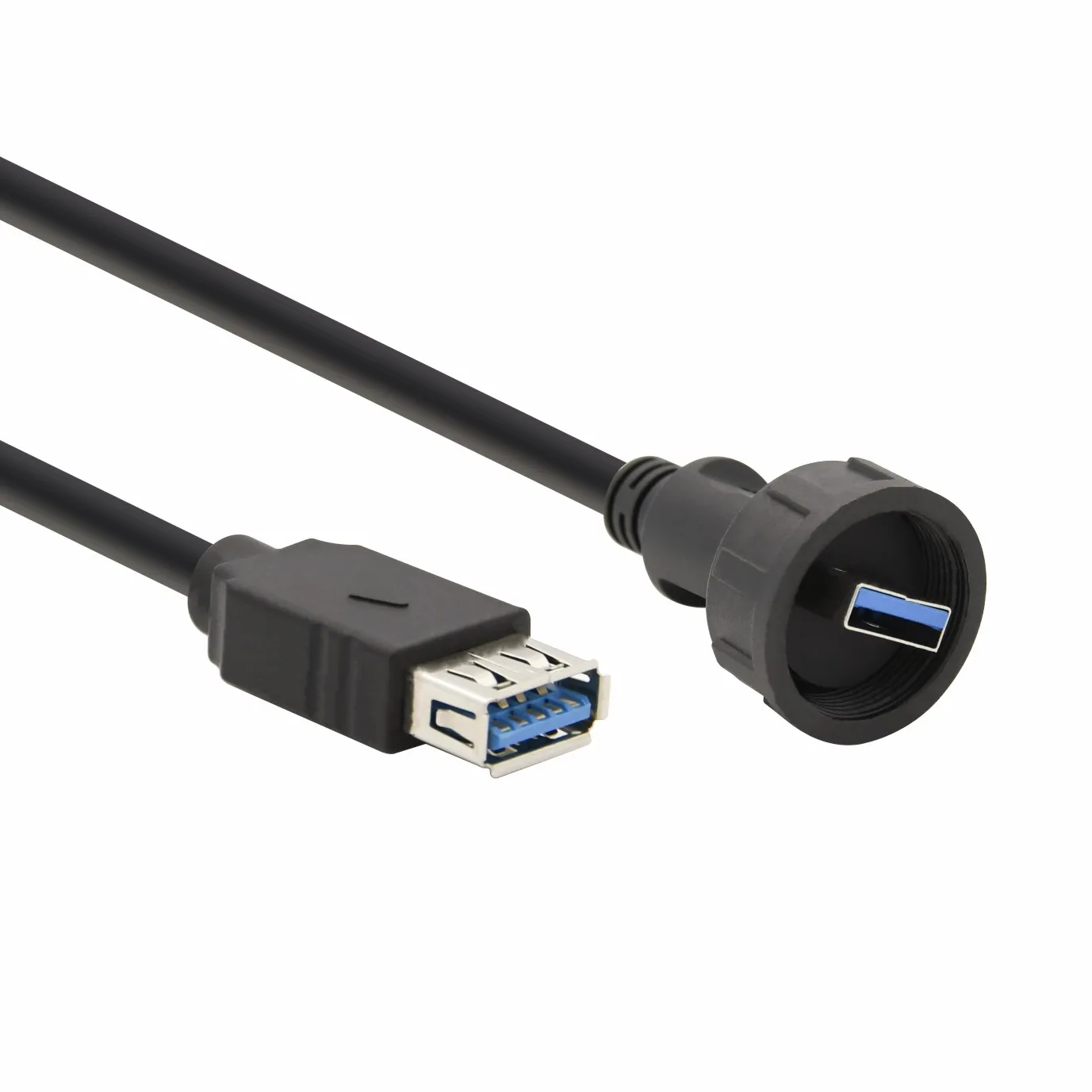 Waterproof usb 2.0 3.0 connector type c male female circular plug pcb mini usb cable adapter