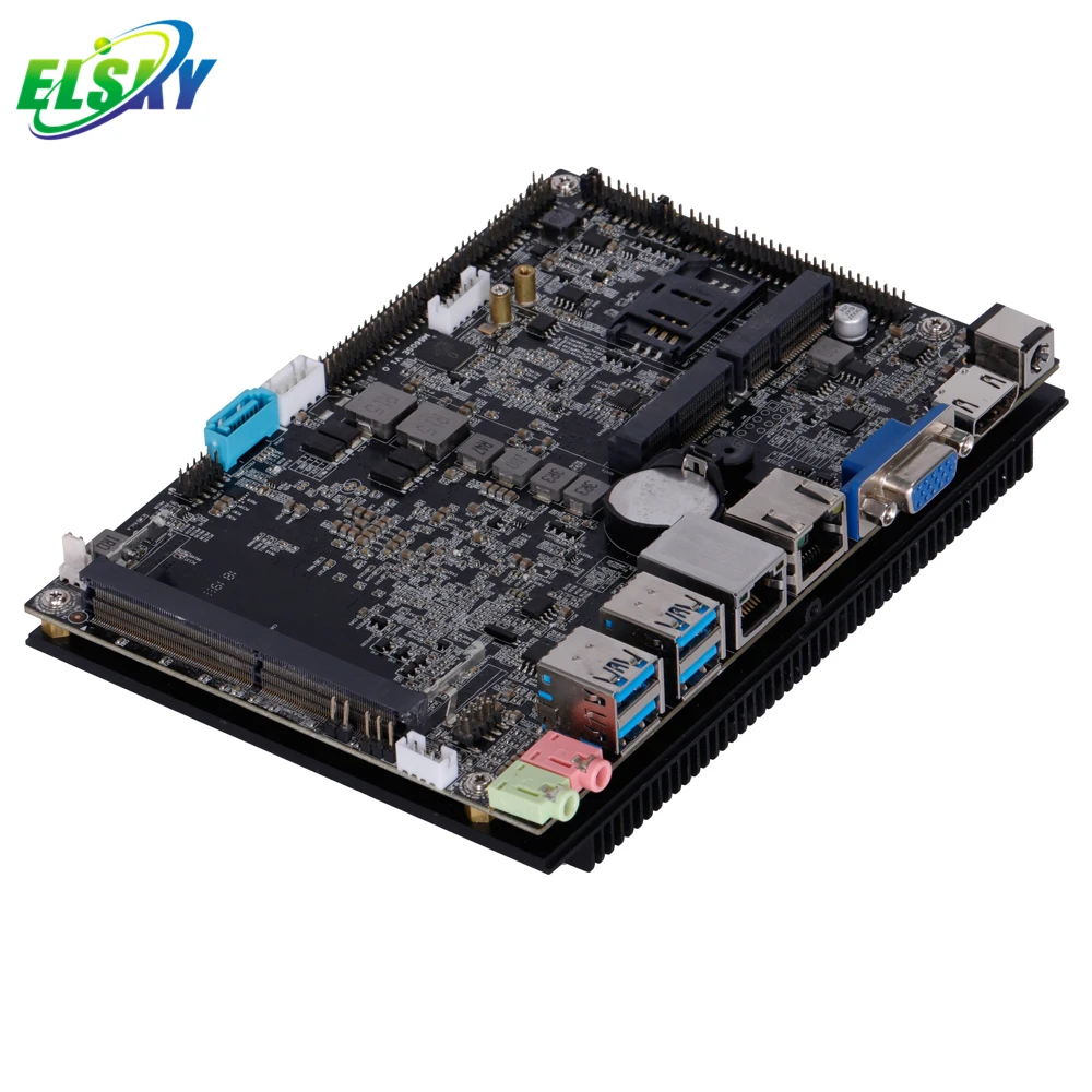 Hot Selling ELSKY M600SE Core i3 6th Gen I3 6006U Processor 6COM GPIO 4*USB3.0 Fanless DDR4 4 Inches 19V Industrial Motherboard