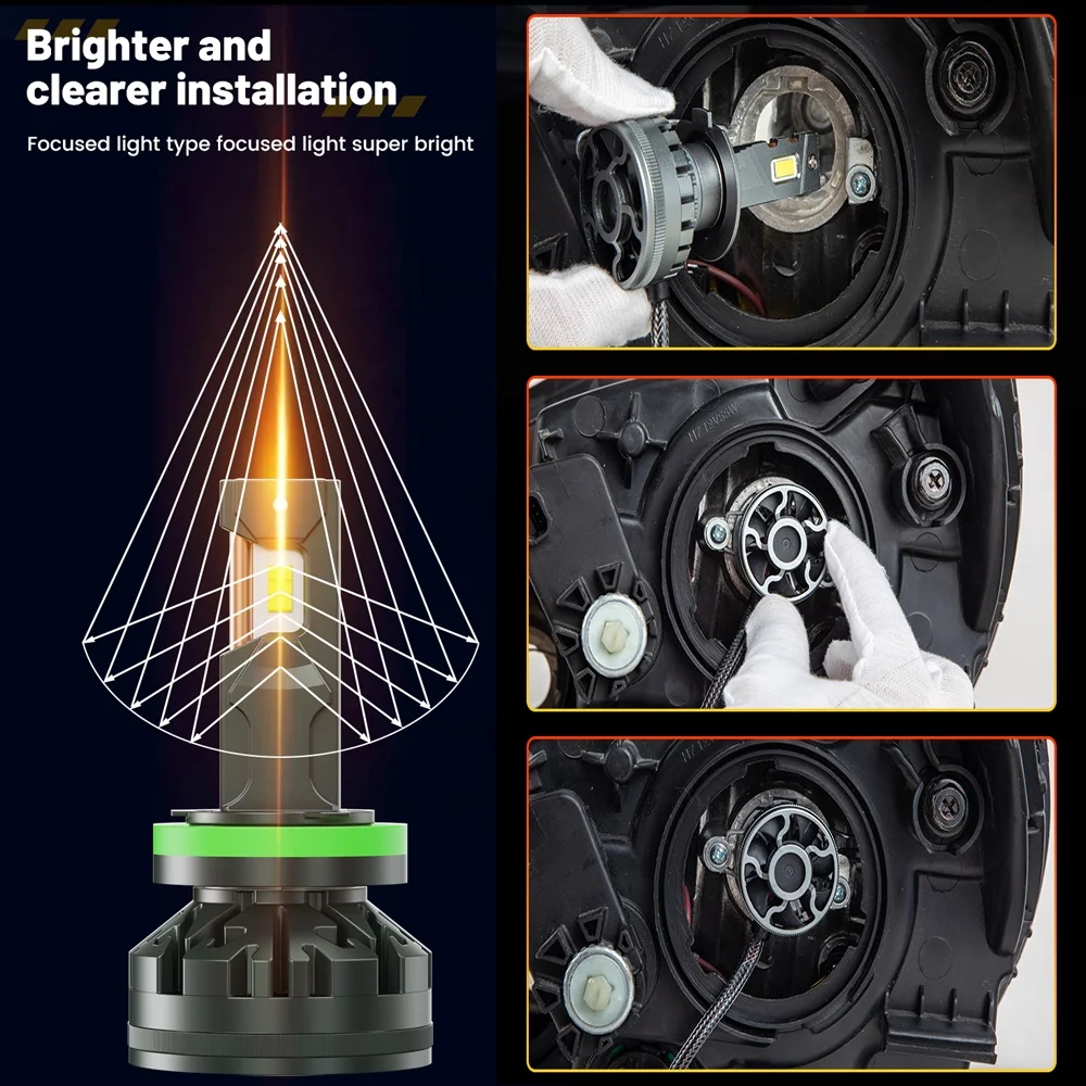 Auto Lighting System V45 H4 H7 H11 9005 9006 Led Headlights 6500k 32000lm Car Lighting 90w LED Headlamp