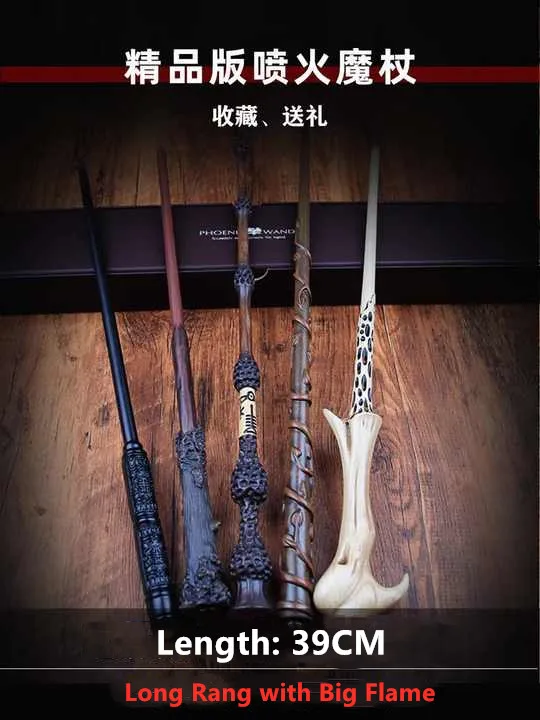 Новинка косплей волшебная палочка для Хэллоуина стрельбы огнем Интерактивная Волшебный мир с эффектом распыления огненного шара