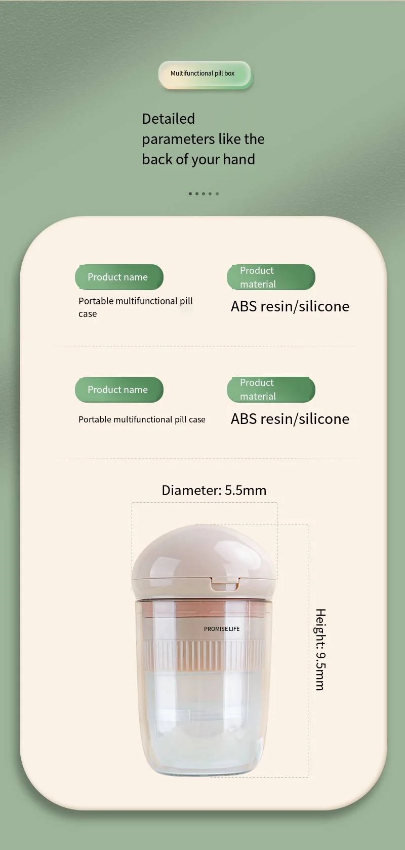 Portable 4-in-1 mini medicine box cutting with compartments sealed storage portable multi-functional medicine cutter supplier