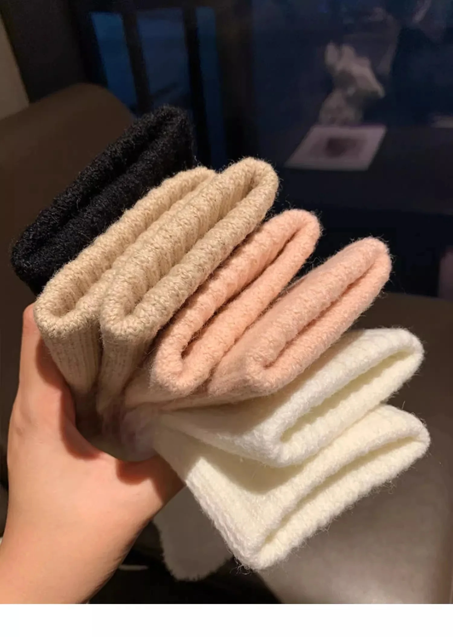 B4D Women’s Super Thick Knitted Gloves – Plush Lined & Extra Warm For Winter