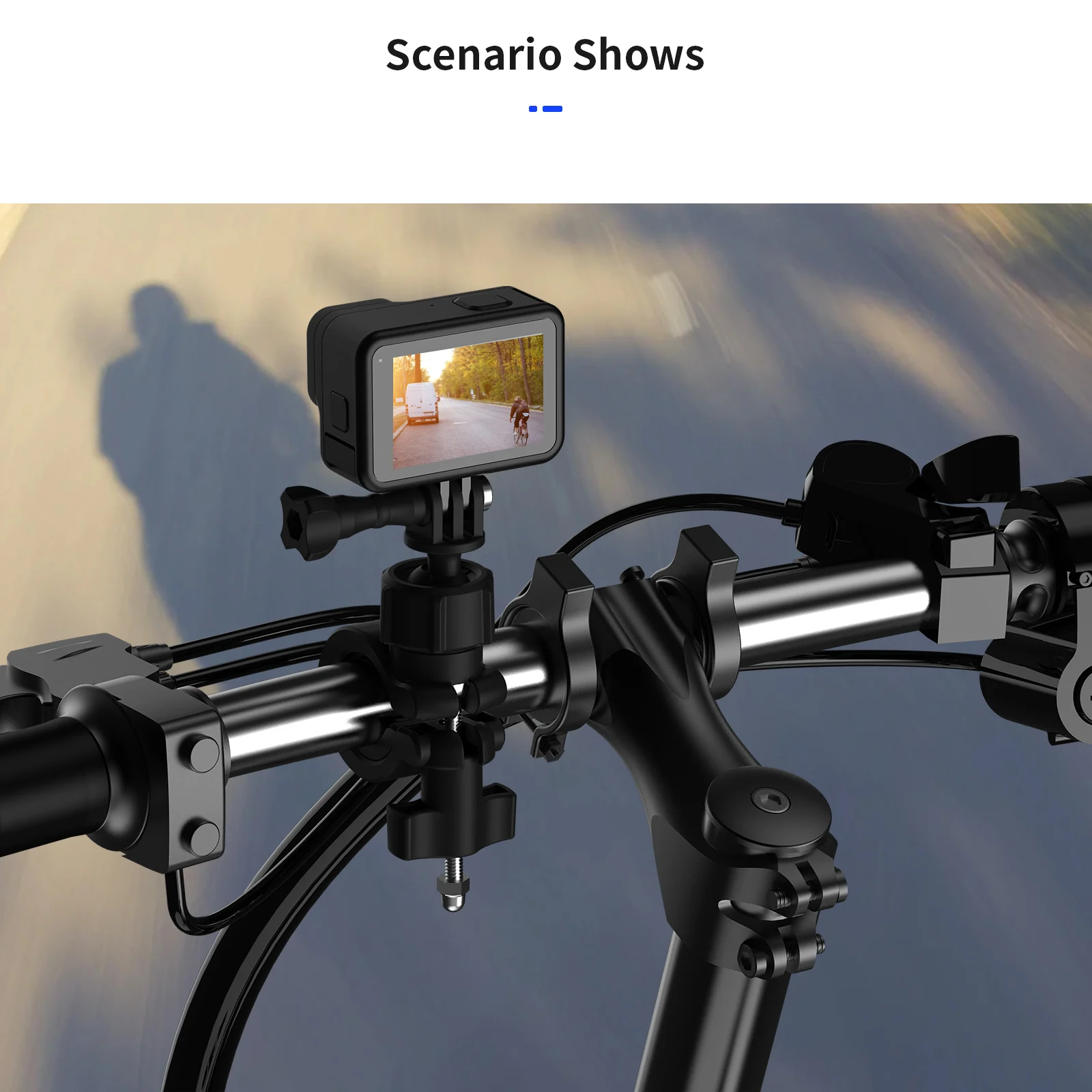 Telesin 360 Degree Rotation Handlebar Mount Bicycle Motorcycle Bracket Mount For GoPro Insta360 Osmo Action