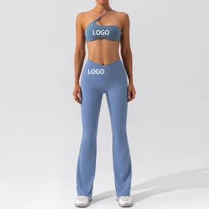 New Gym Fitness Clothing Ribbed Yoga Set Seamless Women Yoga Set 2pcs Sports Seamless Gym Leggings