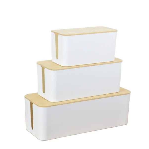 Power Strip Storage Box Data Cable Charger Socket Power Socket Cable Management Desktop Organizer
