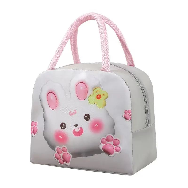 Wholesale Waterproof Cute Cartoon Oxford School Lunch Box Bag Insulated Lunch Bag for Kids