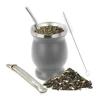 Grey+Spoon Straw+Brush+Flat straw