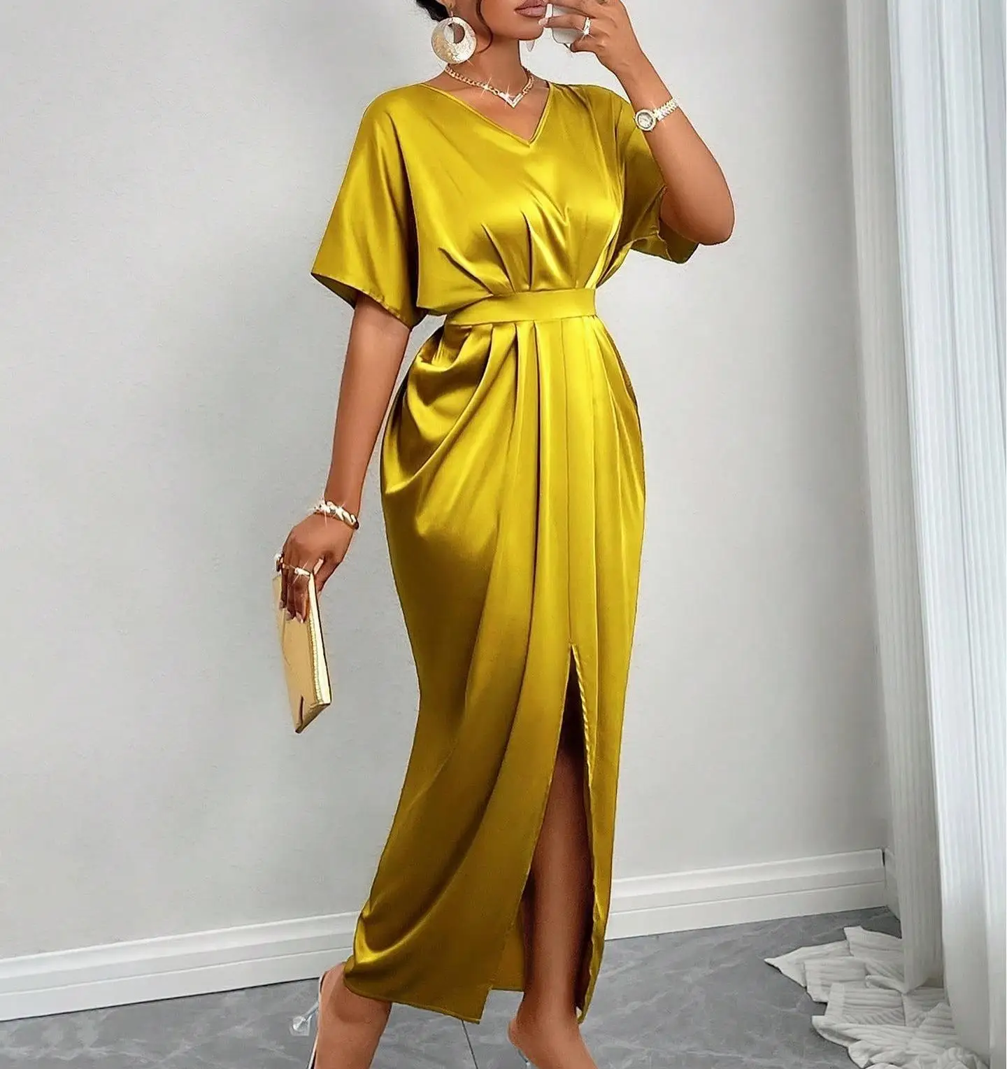 European and American Women's new spring/summer fashionable casual solid color skirt set main image 0