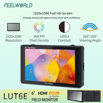 FEELWORLD LUT6E DSLR Camera Field Monitor, 1600nits Sunlight Visible, 3D LUT Support, OEM/ODM Available, Bulk Order detail image