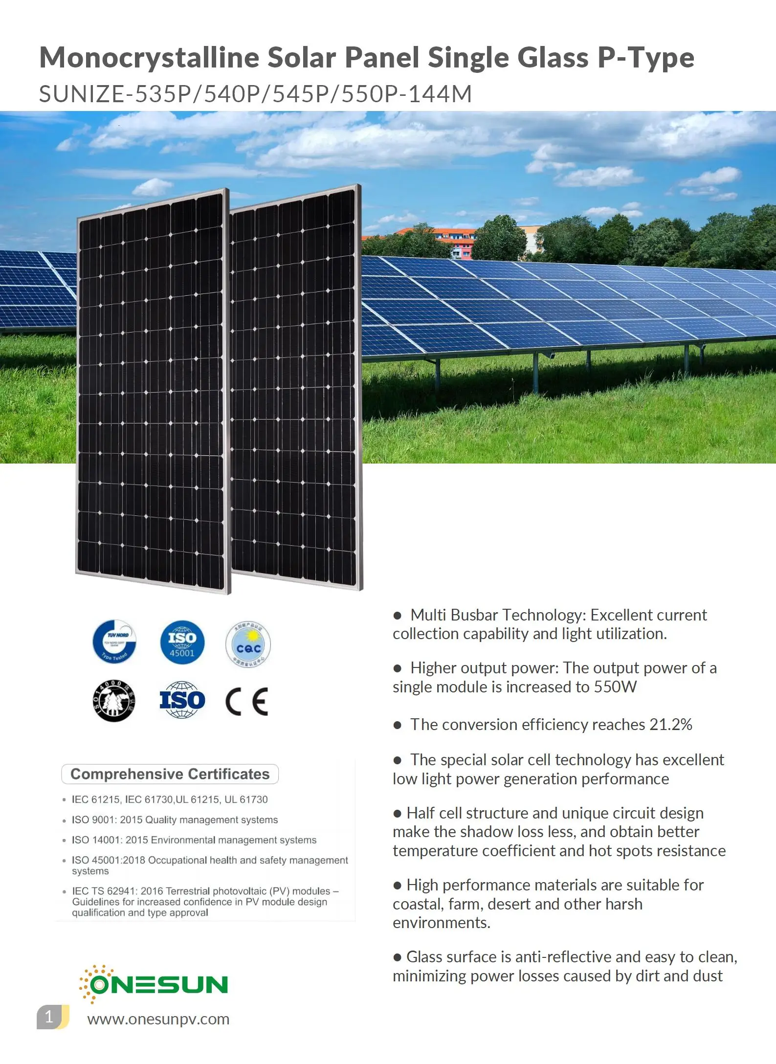 550w Solar Panel For Sale Solar Module Prices Monocrystalline Solar