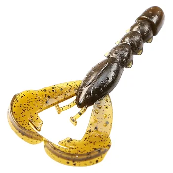 High Quality Floating Powerful Fish Attractant Double-Horn Shrimp Artificial Soft Bait Stainless Steel 8-Piece Black Pit Bass – Soft Lure – view 2