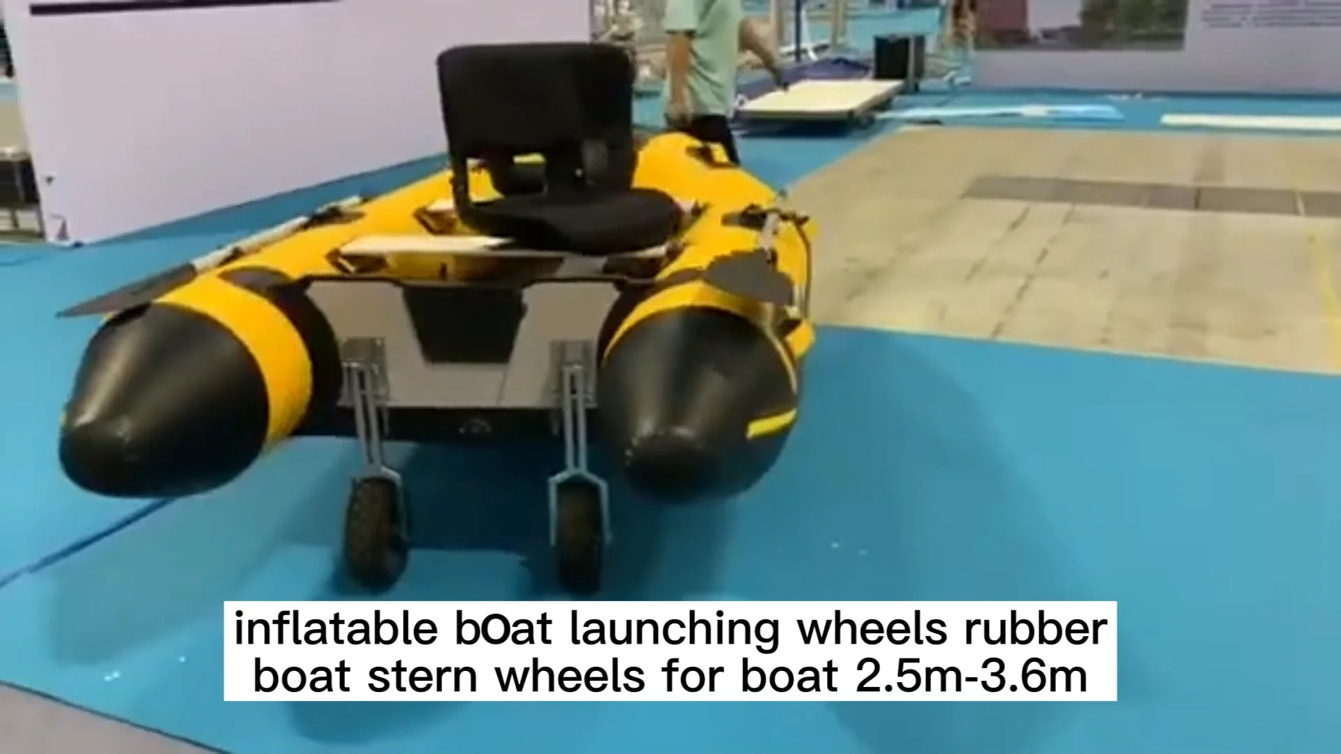 Inflatable Boat Launching Wheels Rubber Boat Stern Wheels Dolly Trailer