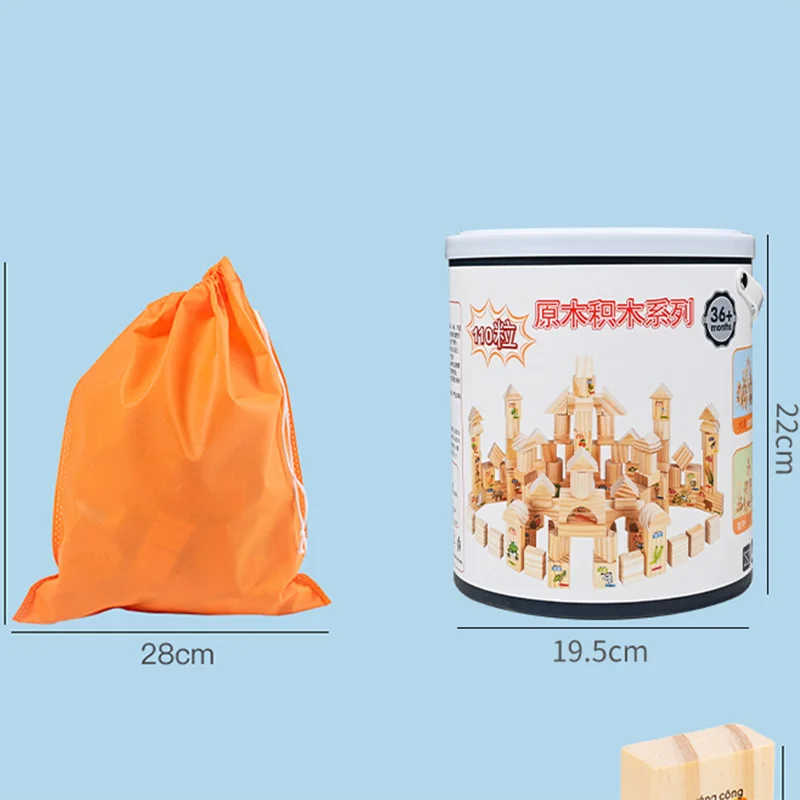 Log Unpainted Building Blocks Infants And Toddlers Puzzle Baby Toys Solid Wood Blocks Solid Wood