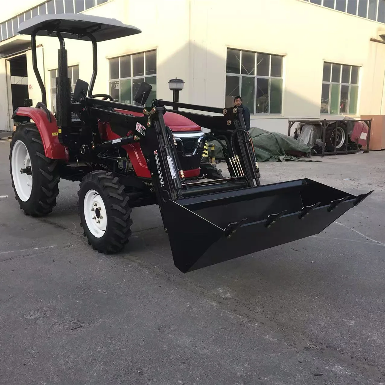 Free Shipping Cheapest Diesel Tractor  Mini Tractor With Front Loader 4x4 Loader for Sale