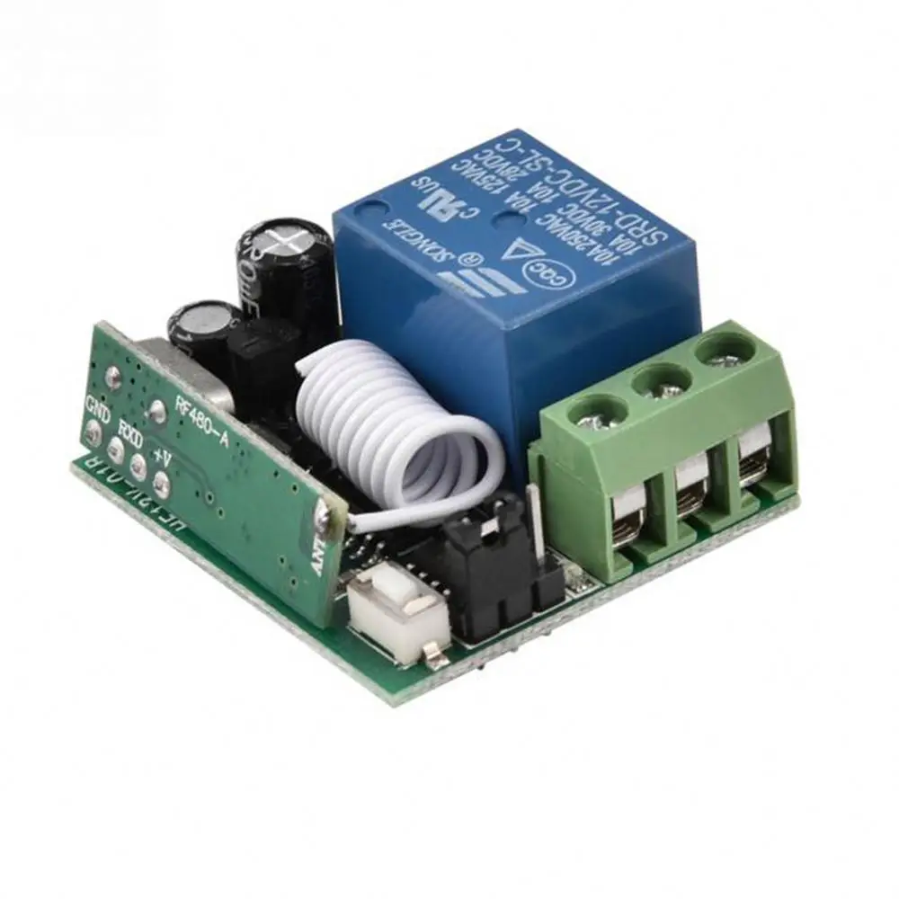 DC 12V 1 CH Channel RF Transmitter & 433MHz Wireless Remote Control Universal Relay Switch Receiver with Learning Code