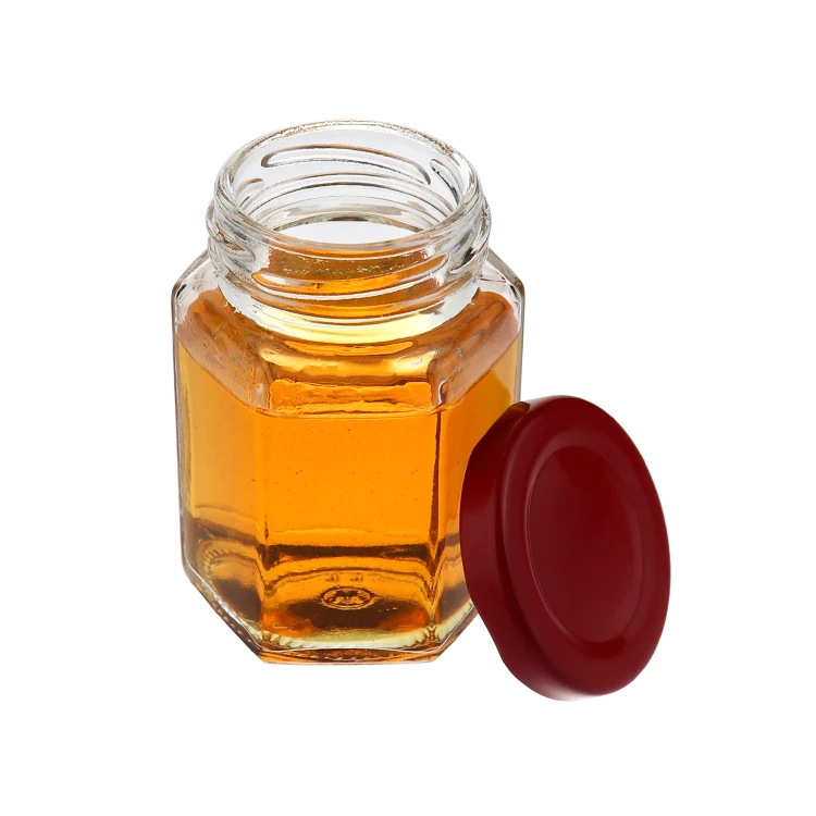 45ml -730ml Food Grade Empty Clear Hexagonal Square Glass Empty Honey ...