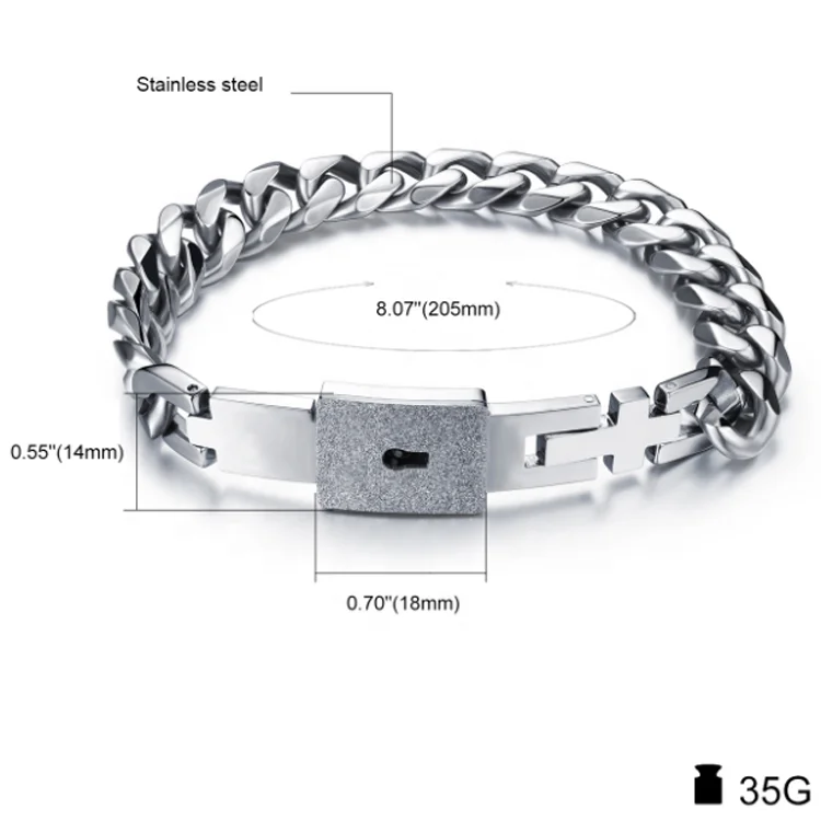 Wholesale Cross Key and Heart Lock Couple Bracelets