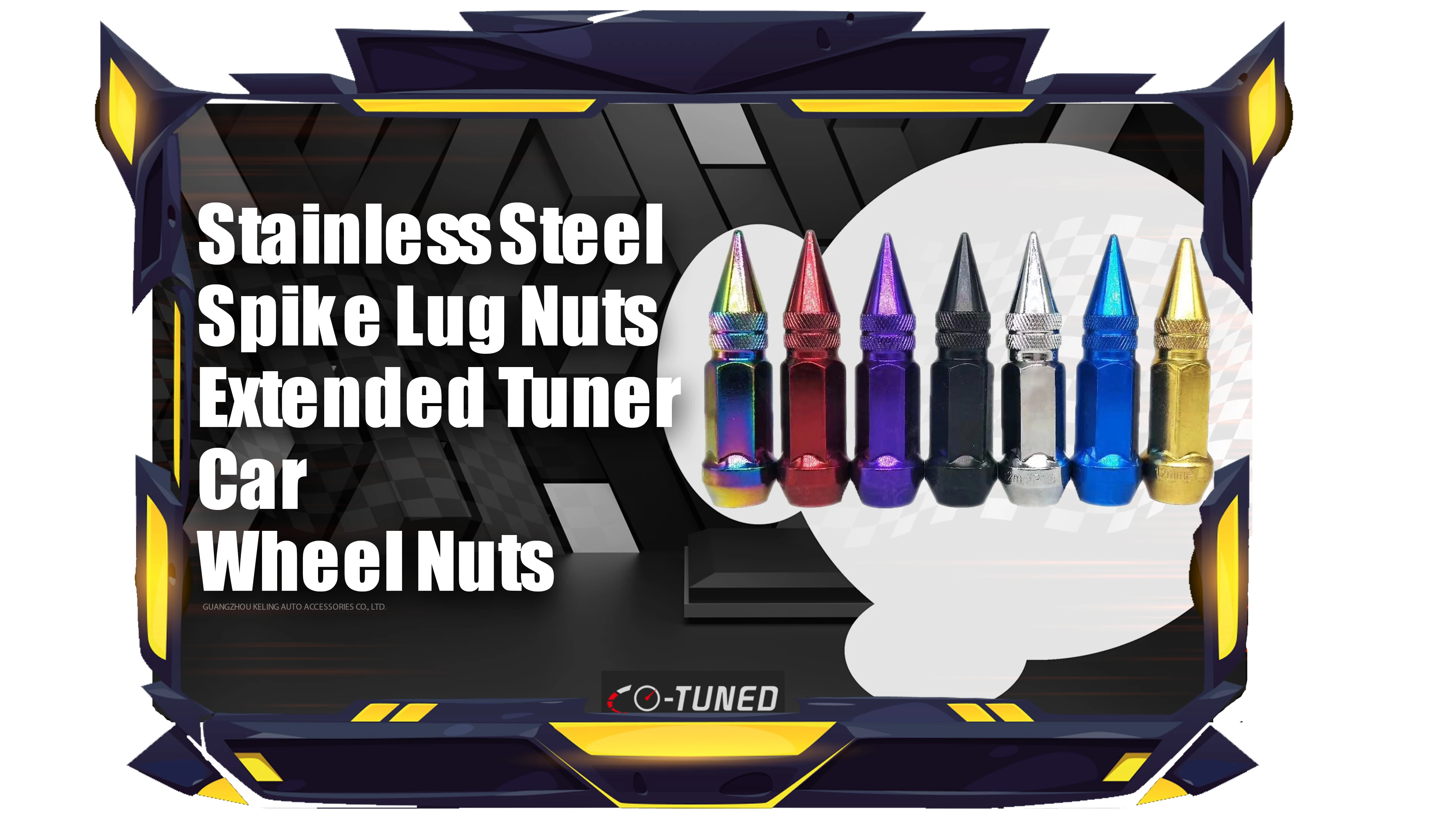 Jdm Universal Stainless Steel Spike Lug Nuts Extended Tuner Car Wheel