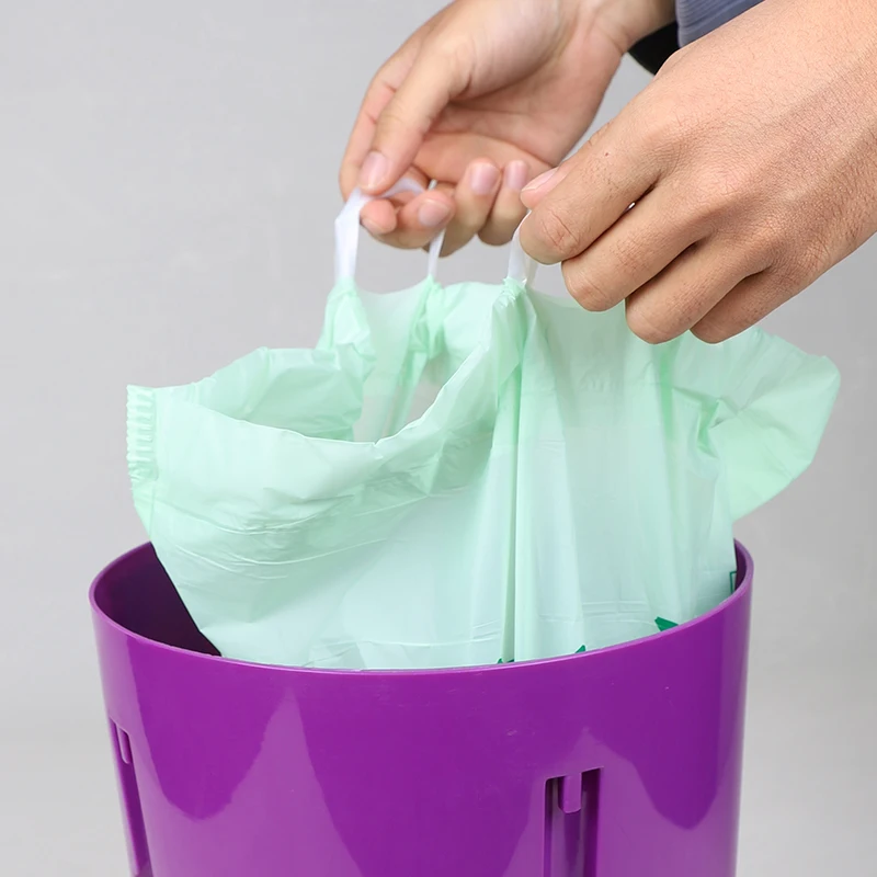 Biodegradable PLA Shrink Bag Rolls Heavy Duty BPI Certified with Embossing for Household Use