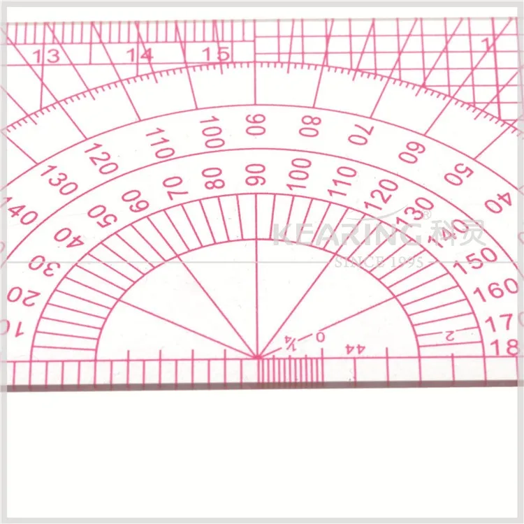 Kearing Flexible Multi Purpose Pattern Grading Ruler 30cm & 12inch With Sandwich Printed Protractor in the Center#B75