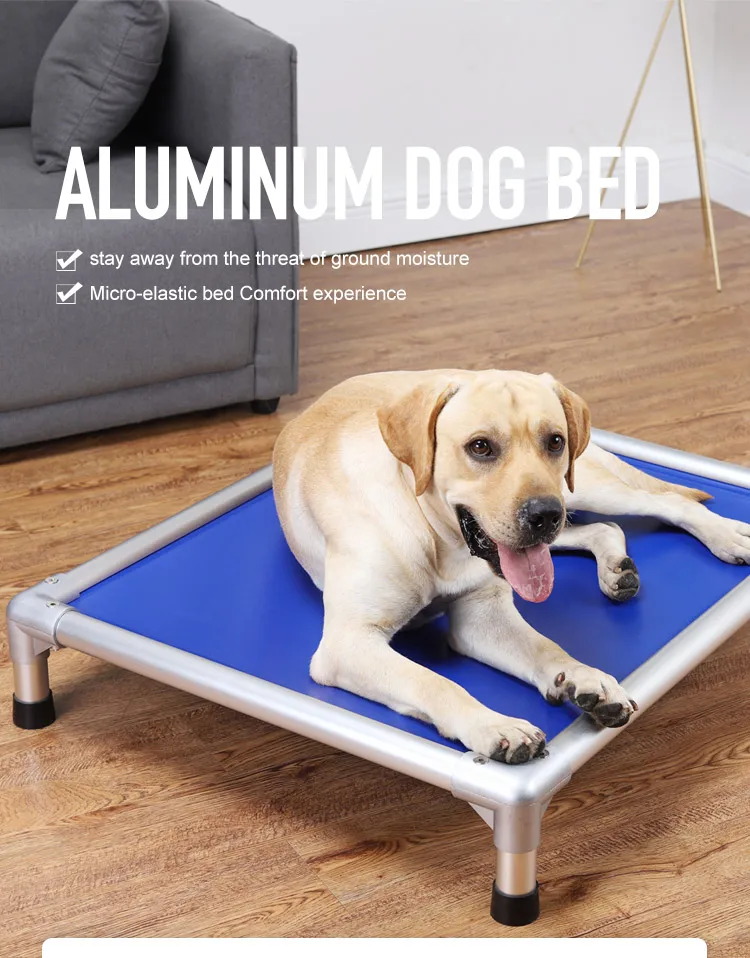 Pvc Material Elevated Luxury Pet Bed Dog Beds Water Resistant Metal