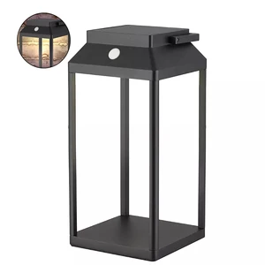 Vertak Aluminium Garden Lanterns Solar Waterproof Ip44 Solar Camping Lamp Lantern with 12m Detection Range