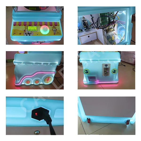 Children Coin Operated Clamping Doll Machine Commercial Clamping Boutique Machine Small Ice Cream Car Mini Claw Machine
