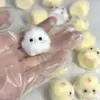 Plush chick squeeze toy-white-pvc bag
