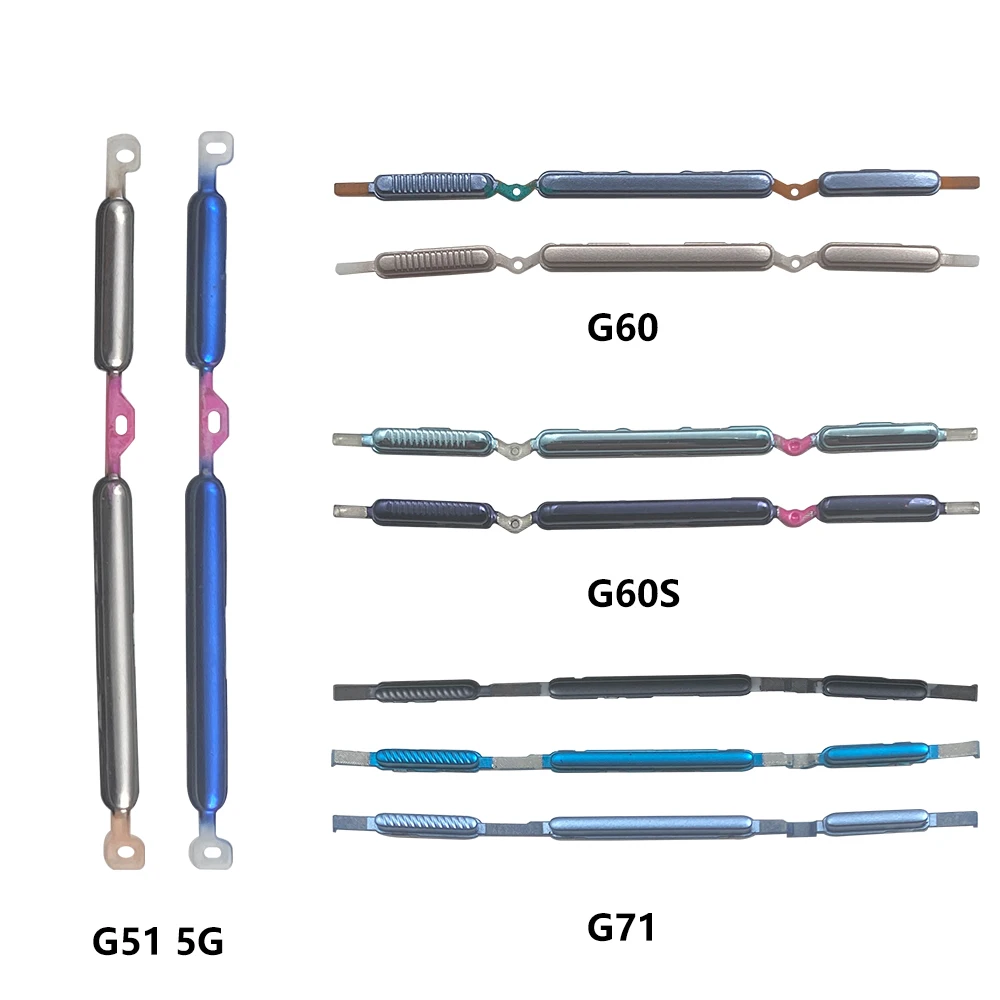 Для Moto G71 G60S G60 G52 G41 G51 5G Чистая мощность боковой ключ запасная часть боковые ключи кнопки включения/выключения и регулировки