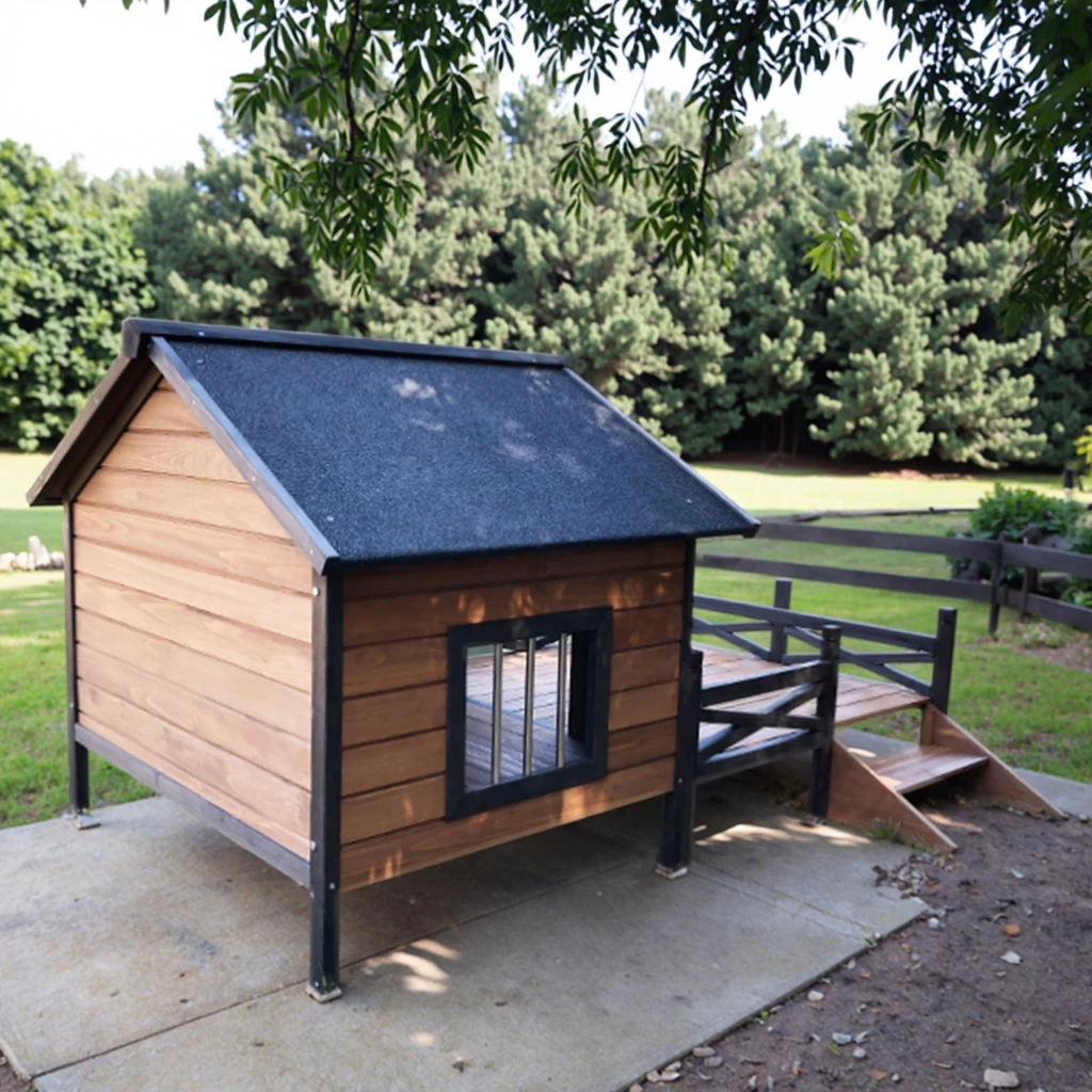 Luxury Dog Pet House Sustainable Wooden Outdoor Kennel