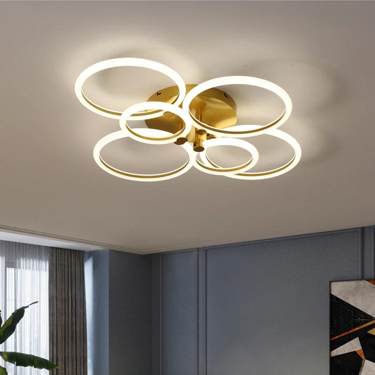 Nordic minimalist ceiling lamp led petal bedroom lamp creative art living room lamps