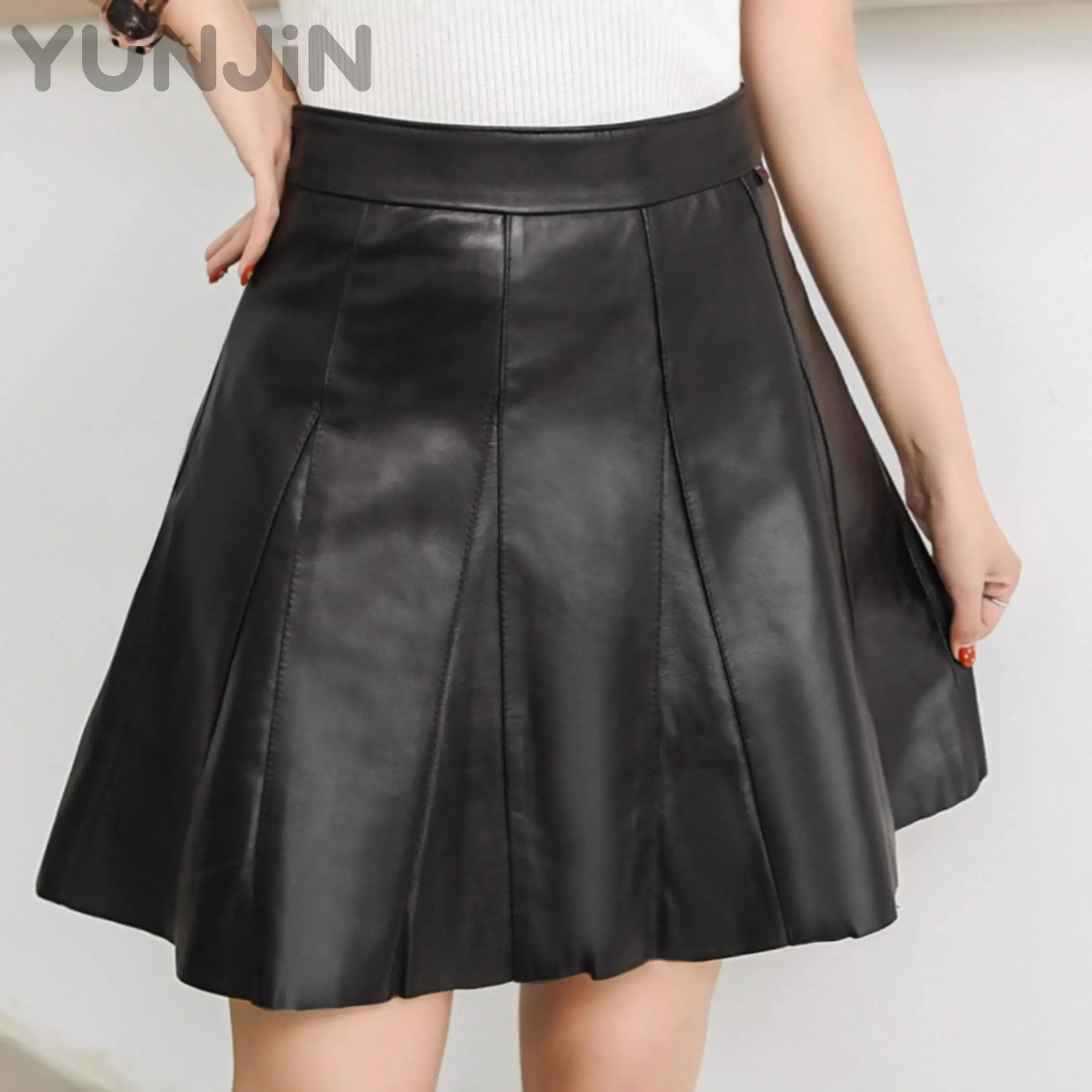 Sheepskin Women's Autumn Winter New High Waist Large