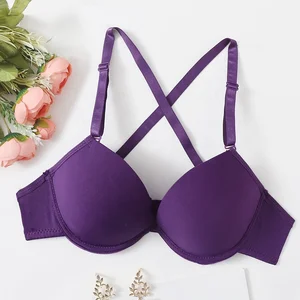 Wholesale Customized Sexy Push up Women Bra Boobs Back Closure Underwear