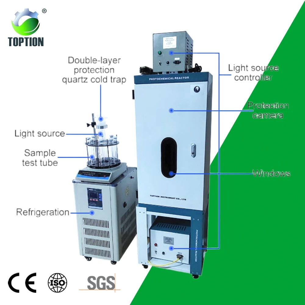 TOPTION Laboratory Liquid Phase 1 Sample Reactor Photochemical Reactor Price With CE Certification
