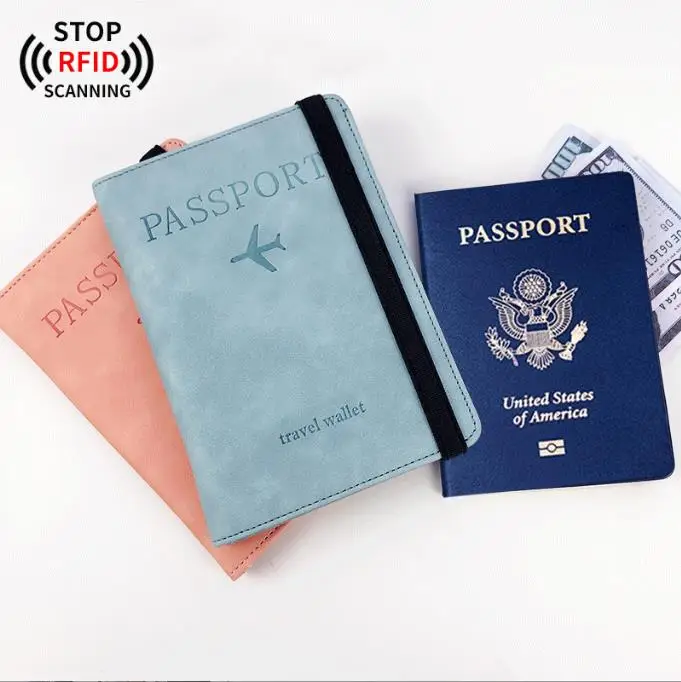 Passport Holder Passport Cover Leather ID Case Travel Passport Book  Protector Qc