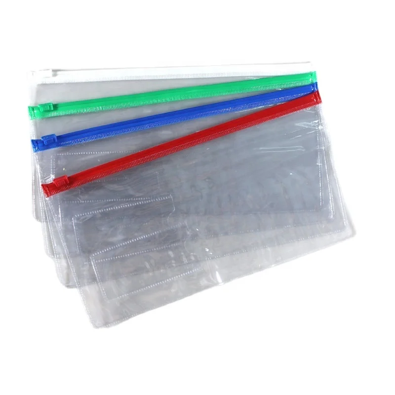 School Poly Zip Envelopes in Clear A4 A5 A6 Sizes PVC Label Pocket Plastic Zipper PP Document Bags Folder Holder Box Patterns